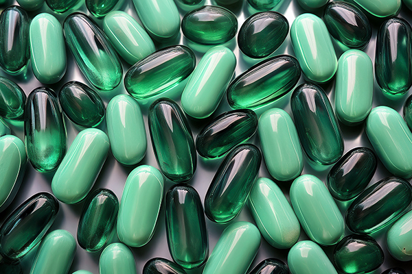 Green pills background
